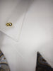 Mens Ivory Cream Eyelet Collar Bar French Cuff Dress Shirt + Tie Karl Knox SX4530