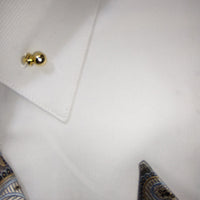 Mens Ivory Cream Eyelet Collar Bar French Cuff Dress Shirt + Tie Karl Knox SX4530