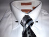 Mens White Eyelet Collar Bar French Cuff Dress Shirt + Tie Karl Knox SX4530