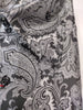 Mens Black Gray Flowery Paisley Designer Jacquard Shirt SANGI SORRENTO COLL. 3018