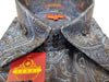 Mens Charcoal Blue Mystic Paisley High Fashion F/C Shirt SANGI SORRENTO COLL. 3007