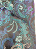 Mens Mardi Gras Purple Teal Bird of Paradise High Collar Jacquard Shirt SANGI SORRENTO COLL. 3024