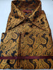 Mens Magnificent Copper Foil Paisley French Cuff Shirt SANGI SORRENTO COLL. 3012