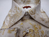 Mens Cream Gold Bird of Paradise Jacquard Fashion Shirt SANGI SORRENTO COLL. 3025