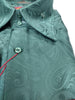 Mens Sophisticated Emerald Green Paisley High Fashion Shirt SANGI SORRENTO COLL. 3013