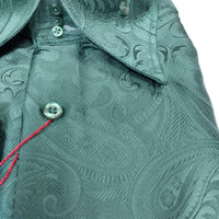 Mens Sophisticated Emerald Green Paisley High Fashion Shirt SANGI SORRENTO COLL. 3013