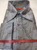 Mens Awesome Gray Paisley Flourish High Collar Shirt SANGI SORRENTO COLL. 3004