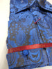 Mens Electric Blue Paisley High Collar Jacquard Shirt SANGI SORRENTO COLL. 3019