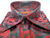 Mens Elegant Red Black Gray Paisley Fashionable Shirt SANGI SORRENTO COLL. 3020