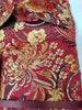 Mens Red Gold Foil Bird of Paradise High Fashion Shirt SANGI SORRENTO COLL. 3022