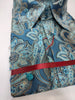 Mens Teal Blue Paisley Jacquard High Collar Shirt SANGI SORRENTO COLL. 3015