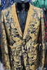 Mens Stunning Gold Dragon Jacquard Formal Dress Jacket BBT3631-1