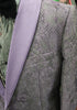 Mens Plum Purple Embossed Shawl Collar Formal Dress Jacket BBT3588-3
