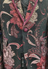 Mens Stunning Black Red Tapestry Designed Formal Tux Jacket BBT3630-1