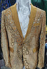 Mens Gold Velvet Color Changing Sequin Formal Tux Jacket BBT3612-7