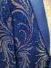 Mens Royal Blue Rose Color Changing Sequin Formal Tux Jacket BBT3615