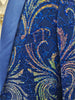 Mens Royal Blue Rose Color Changing Sequin Formal Tux Jacket BBT3615