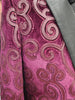 Mens Burgundy Plum Velvet Sequin Paisley Peak Lapel Formal Dinner Jacket B6362-14