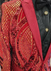 Mens Magnificent Hot Red + Gold Embellished Sequin Formal Dress Jacket BBT3611-4