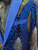 Mens Bold Royal Blue Rose Gold Color Changing Sequin Formal Dress Show Jacket BBT3612-5