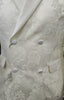 Mens Sophisticated Ivory Cream Embossed Double Breasted Dress Jacket BBT3586-2