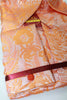 Mens Orange Bird of Paradise High Collar Jacquard Shirt SANGI MONACO COLL. 2113