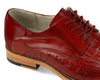 Mens Elegant Red Croco Print Leather Oxford Fashion Dress Shoes Giovanni MASON