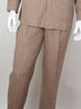 Mens Beige Woven Texture Long Sleeve 2 Piece Set Walking Suit Royal Diamond T722