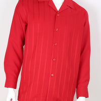 Mens Red Tone on Tone Stripe Long Sleeve 2 Piece Set Walking Suit Royal Diamond T730