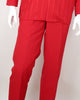 Mens Red Tone on Tone Stripe Long Sleeve 2 Piece Set Walking Suit Royal Diamond T730