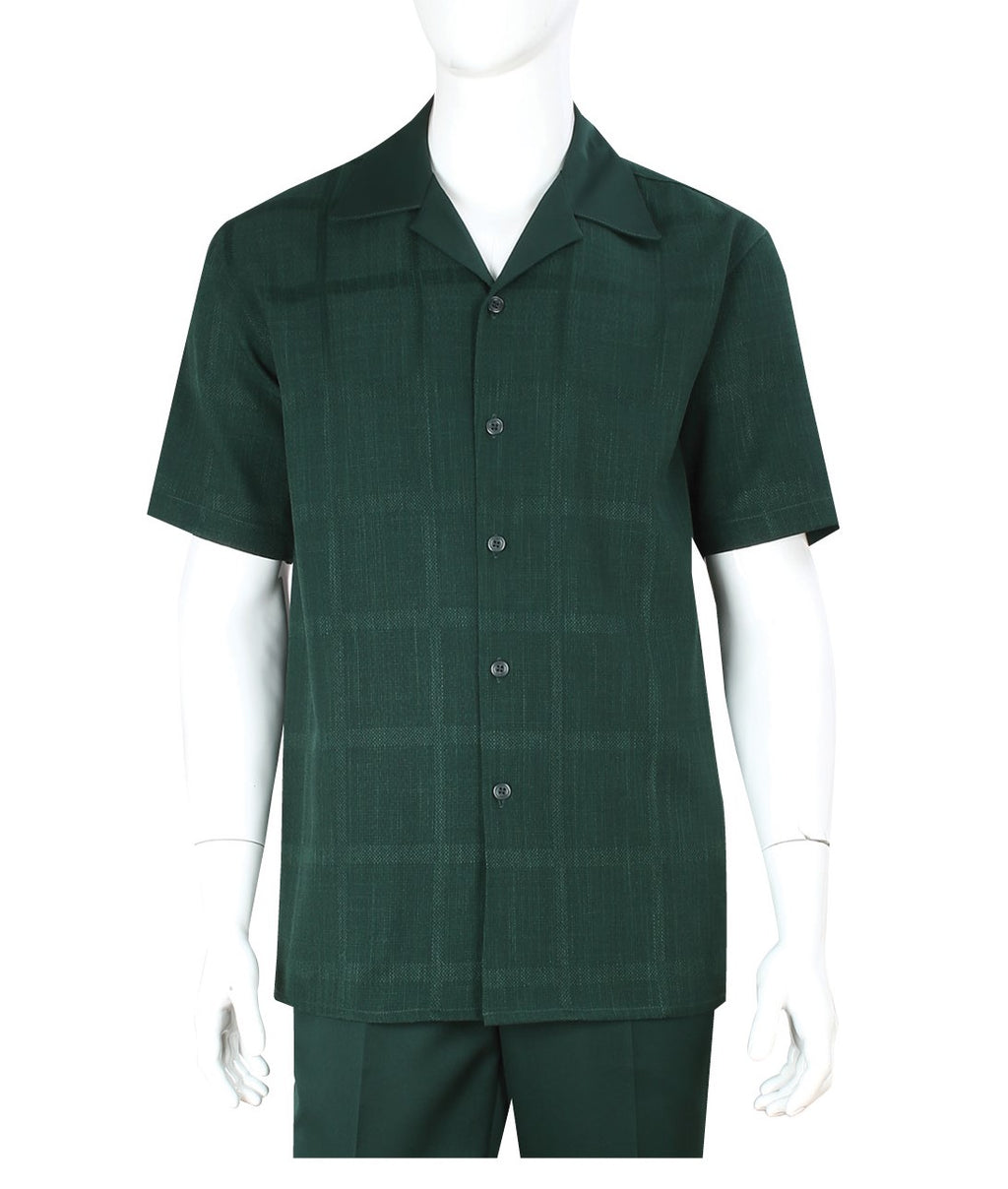 Mens Hunter Green Tone on Tone Leisure Outfit, Walking Suit Royal Diamond T2104 Mens Hunter Green Tone on Tone Leisure Outfit, Walking Suit Royal Diamond T2104