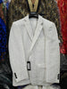 Men's White Boucle Dress Jacket Blazer Bassiri size: Medium