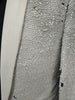 Mens Shiny White Black Color Change Convertible Sequin Tuxedo Jacket B6326