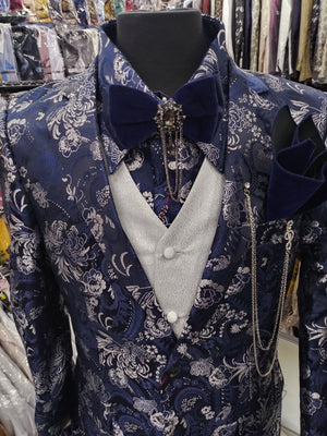 MOGU Mens Slim Fit 2 Piece Suit One Button Notch Lapel Tuxedo for Prom (Suit  Jacket + Pants)