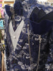 Mens Navy Blue + Silver Foil Accents Bird of Paradise Jacket Blazer SANGI TUSCANY COLLECTION (Jacket Only)