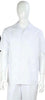 Mens Textured White 2-Pc Summer Walking Suit Leisure Set T2044