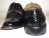 Mens Elegant Black Suede Look Two Tone Wing Tip Dress Shoes Liberty LS747 - Nader Fashion Las Vegas