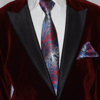 Mens Fancy Gorgeous Burgundy Velvet Jacket Black Lapel Formal Look 525-31 - Nader Fashion Las Vegas