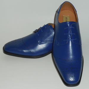 Mens Cool Perforated Royal Blue Oxford Fashion Dress Shoes Antonio Cer | Nader Fashion Las Vegas Mens Cool Perforated Royal Blue Oxford Fashion Dress Shoes Antonio Cer | Nader Fashion Las Vegas