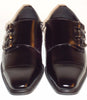 Mens Black Triple Monk Strap Zippered Dress Shoe Loafers Antonio Cerrelli 6679 - Nader Fashion Las Vegas