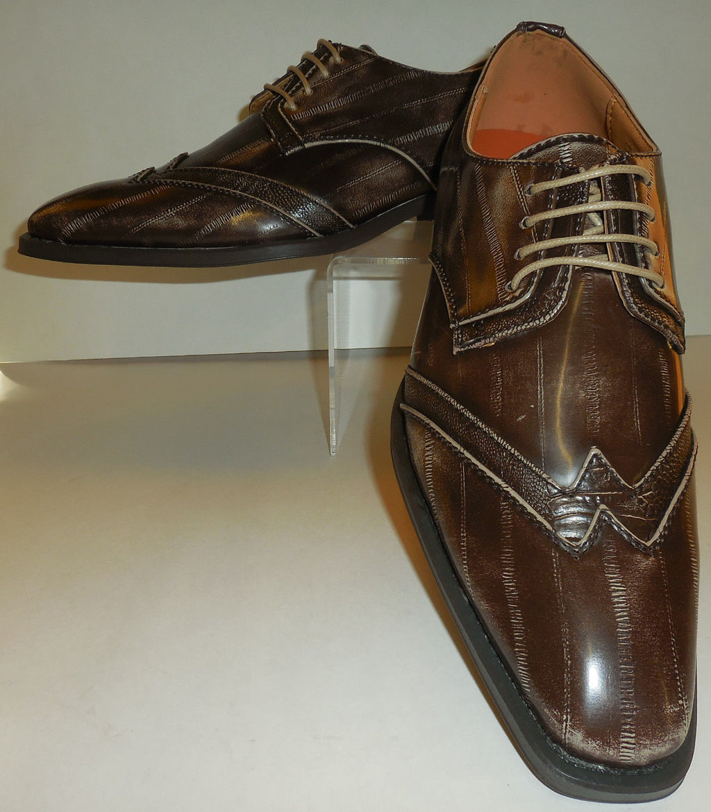 vintage men's dress shoes Sz. 9 Mens Shoes/genuine Leather Oxfords / Italian Made 80s Lace up * This is from the Sunbeam Collection 1970s men's shoes came in