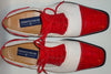Mens Retro Fashion Red & White Faux Croco Dress Shoes Roberto Chillini 6600 - Nader Fashion Las Vegas