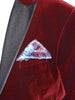 Mens Fancy Gorgeous Burgundy Velvet Jacket Black Lapel Formal Look 525-31 - Nader Fashion Las Vegas