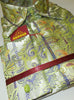 Mens Light Lime Green Paisley Flourish High Collar Cuffed Shirt SANGI 1034 - Nader Fashion Las Vegas