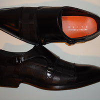 Mens Black Dress Shoes Loafers Elegant Double Buckle Antonio Cerrelli 6670 - Nader Fashion Las Vegas