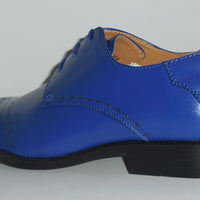 Mens Cool Perforated Royal Blue Oxford Fashion Dress Shoes Antonio Cerrelli 6738 - Nader Fashion Las Vegas