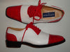 Mens Retro Fashion Red & White Faux Croco Dress Shoes Roberto Chillini 6600 - Nader Fashion Las Vegas