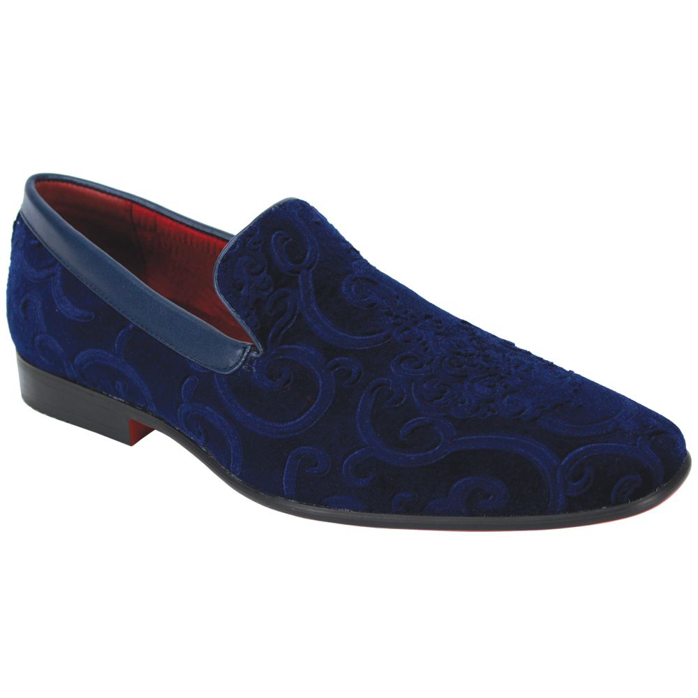 Blue Velvet Formal Shoes Velvet Shoes For Mens Blue Italian Velvet