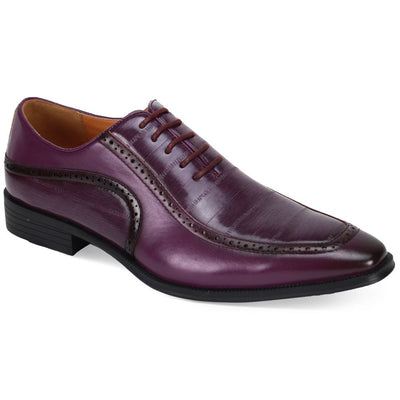 Mens Violet Purple Pointed Toe Lace-Up Dress Shoes Antonio Cerrelli 6935 S