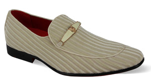 Mens Ivory Cream Corduroy Velvet Loafers Dress Shoes After Midnight 6946 S